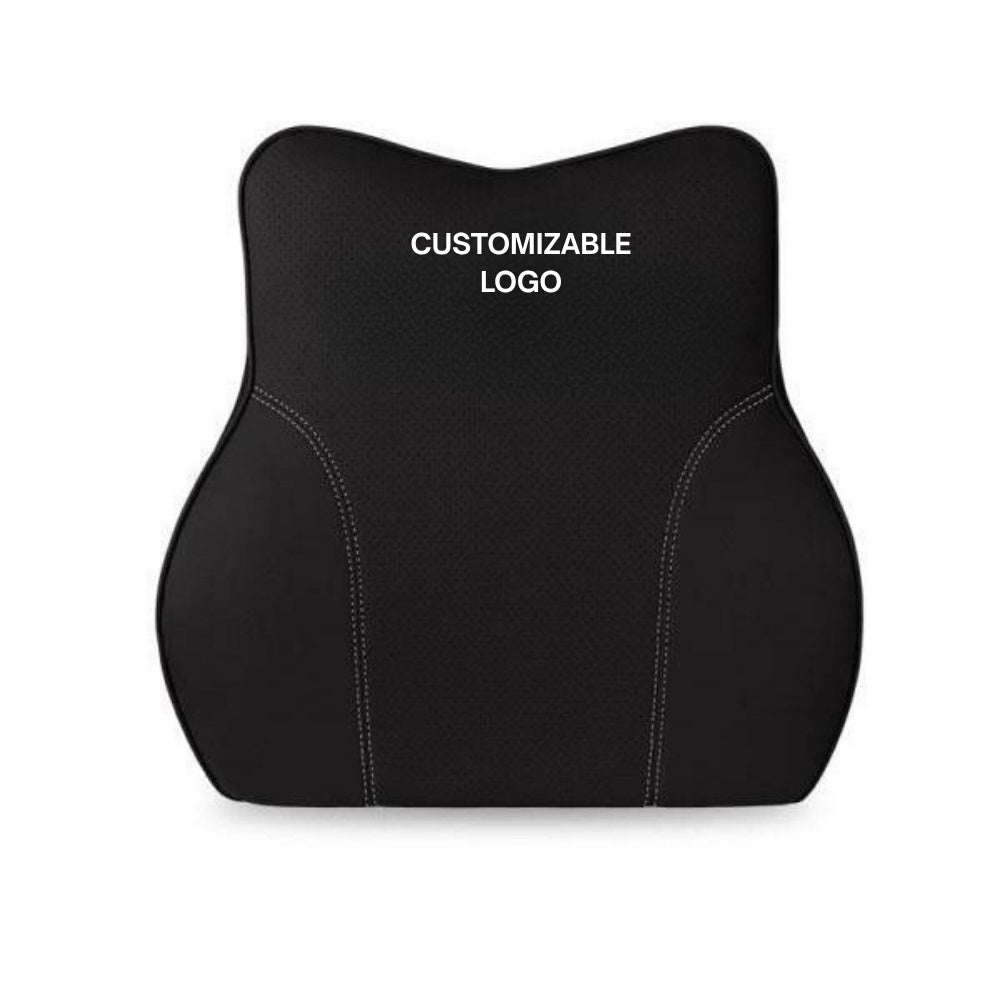 Logo Customizable Memory Foam Car Seat Cushion – Ergonomic Neck & Lumbar Support Set