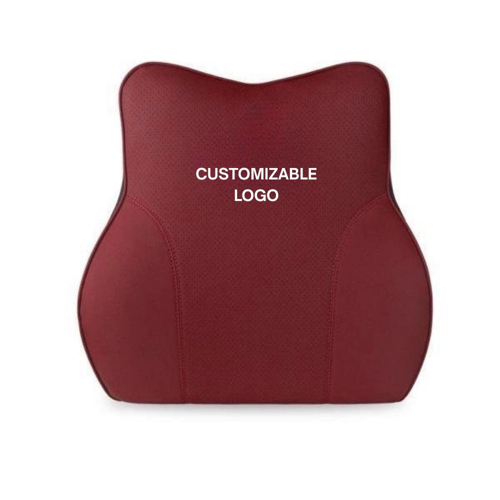 Logo Customizable Memory Foam Car Seat Cushion – Ergonomic Neck & Lumbar Support Set