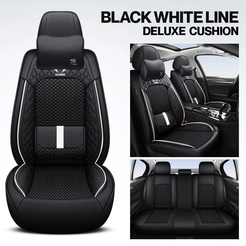 2025 RoadWarrior Universal Car Seat Covers | Breathable & Waterproof Leather Protection for Cars, SUVs