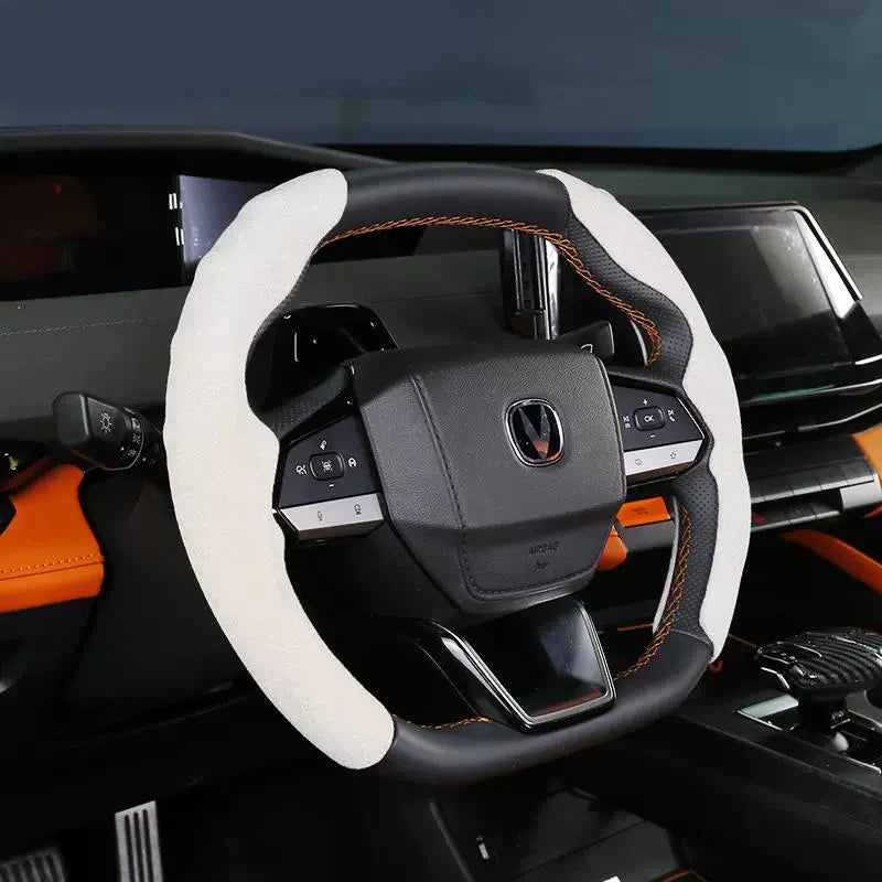 Gripzon Racing Suede Steering Wheel Cover – Breathable, Anti-Slip & Universal Fit