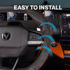 Gripzon Racing Suede Steering Wheel Cover – Breathable, Anti-Slip & Universal Fit