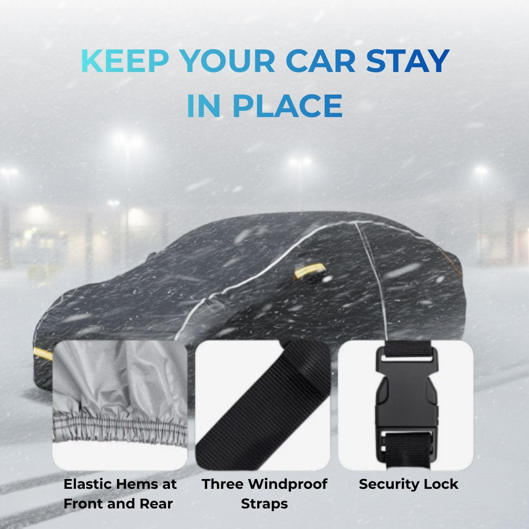 360°  Waterproof & Snowproof, Breathable & UV-Resistant Full Car Cover For All Seasons