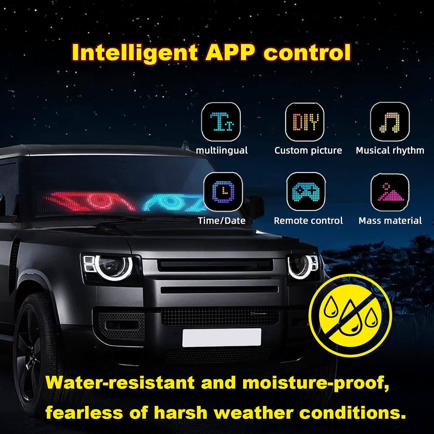 Devil Eyes Light for Cars - Colorful LED Display for Car Windows