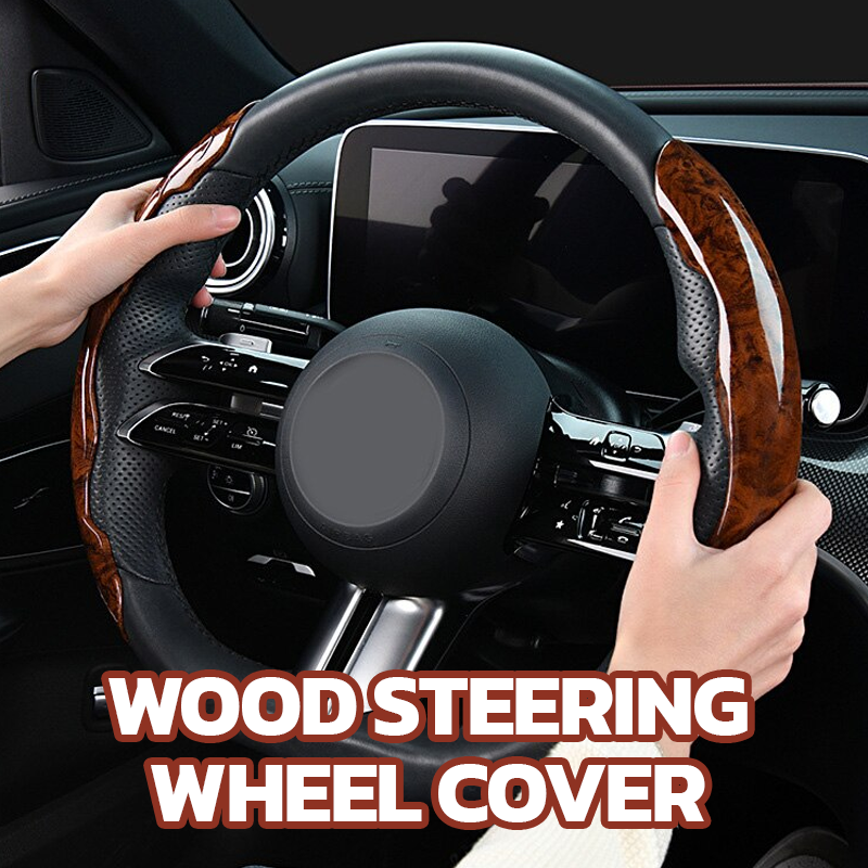 Woodie Wooden Style Car Steering Wheel Cover