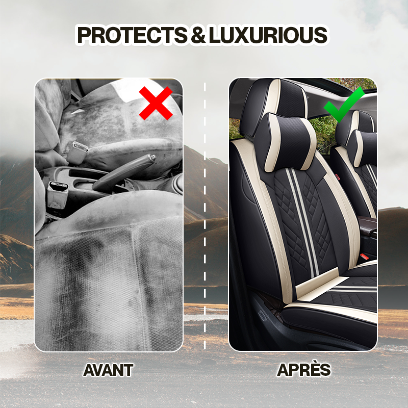 Zetas Housses Complètes Universelles en Cuir Respirant et Imperméable pour Voitures, SUV, Camionnettes