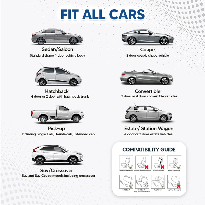 Alexcar Azza 2025 Full Set Universal Breathable Waterproof Vehicle Leather Cover for Cars, SUV