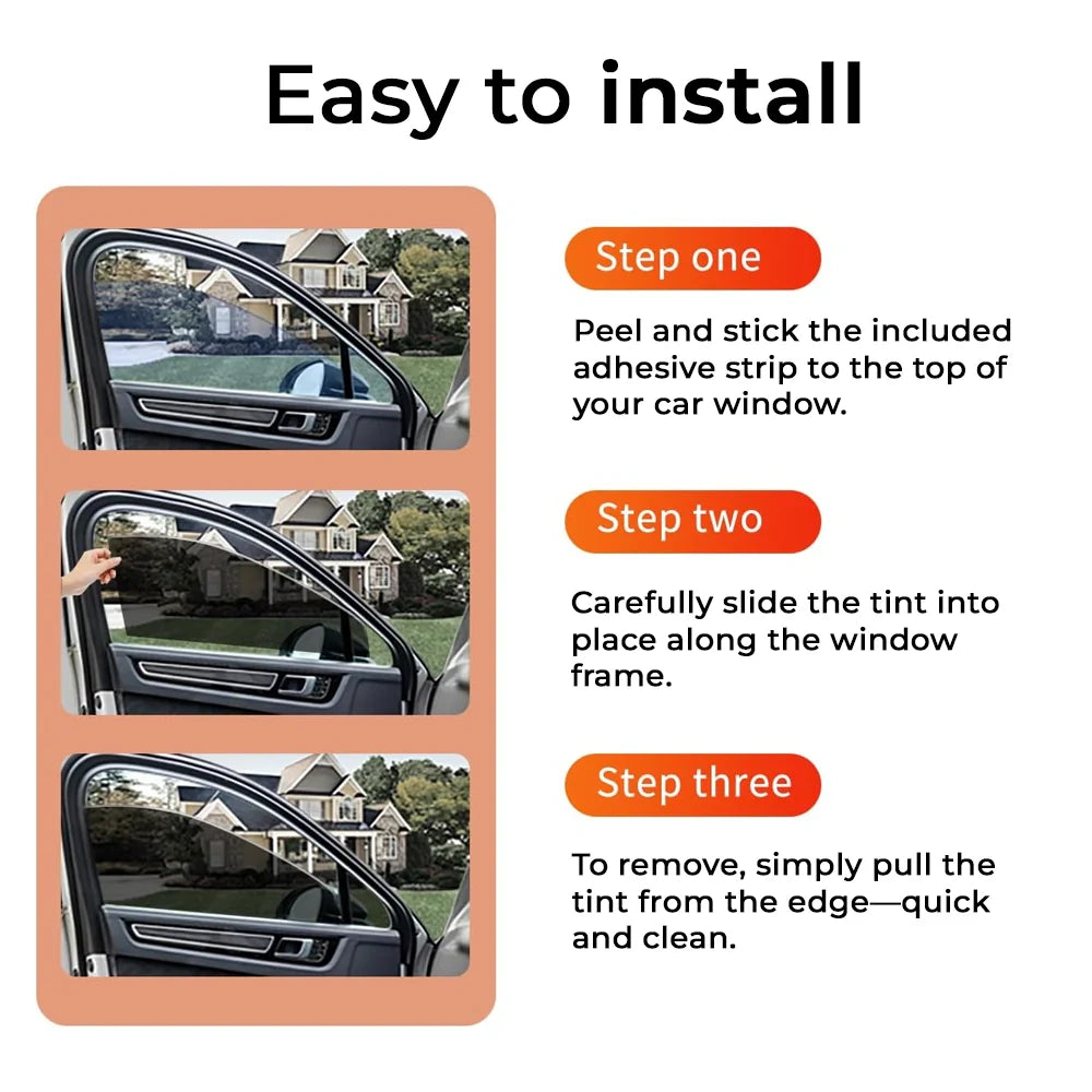 Universal Reduce Infrared Heat & Block UV by 99% Removable Window Tint Film for Cars