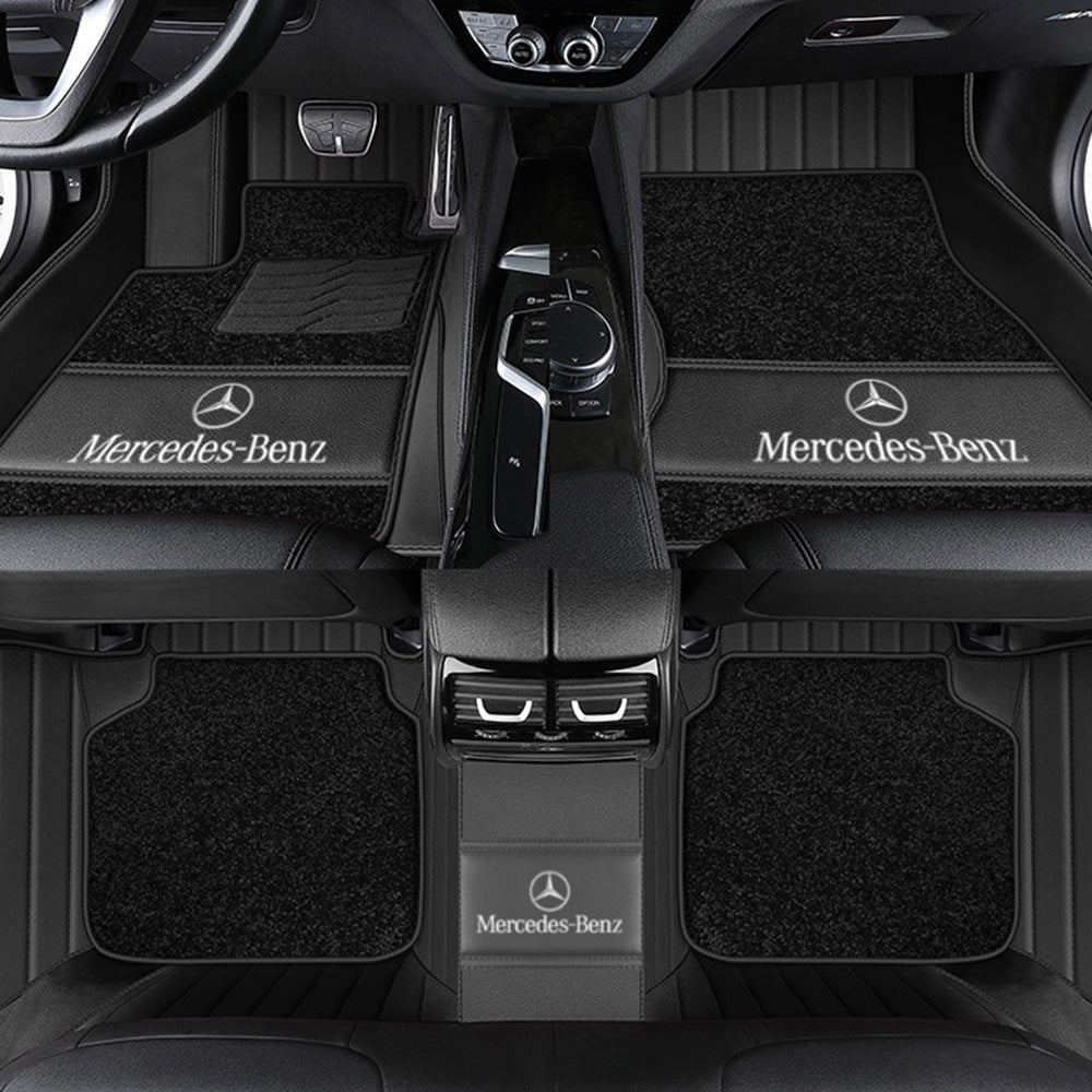 Lennox Full-enclosed Leather Car Floor Mats - Logo Customizable