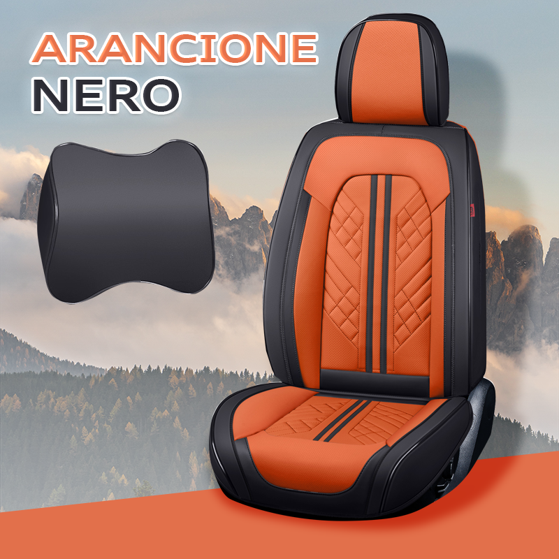 ZETAS Alexcar Set Completo di Coprisedili Universali in Pelle per Auto, SUV, Pick-up, Impermeabili e Traspiranti