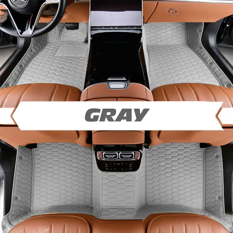 DriveMax Leather Floor Mats Covers | Heavy Duty, Universal Fit Floor Mats for Cars, SUVs, and Trucks