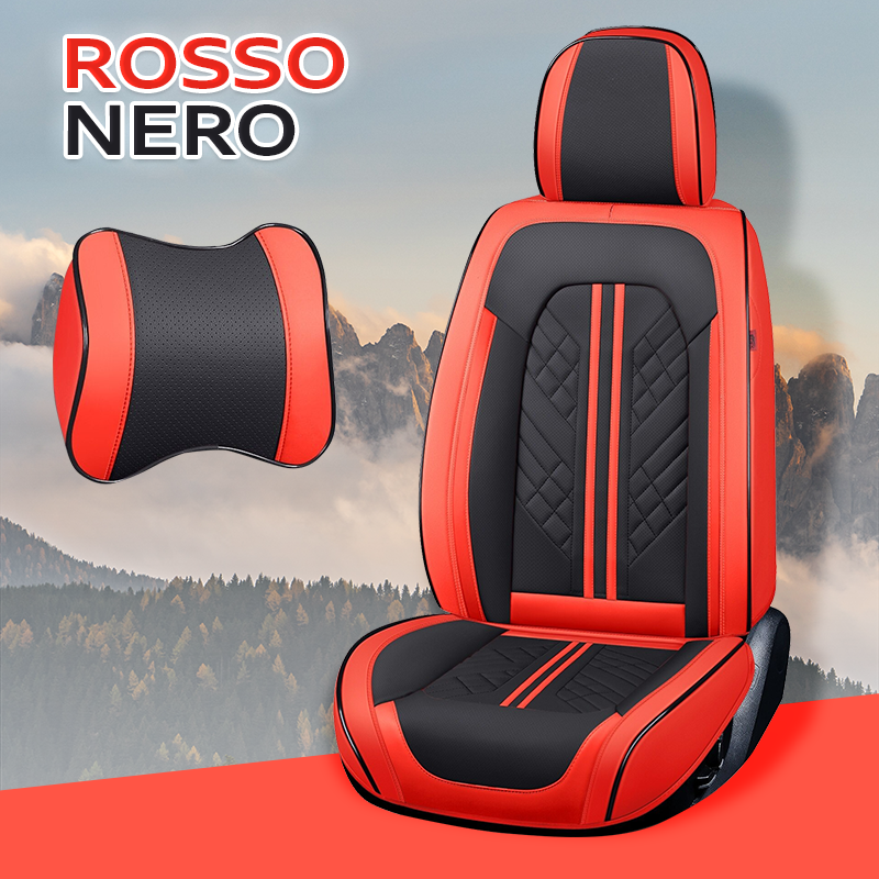 ZETAS Alexcar Set Completo di Coprisedili Universali in Pelle per Auto, SUV, Pick-up, Impermeabili e Traspiranti