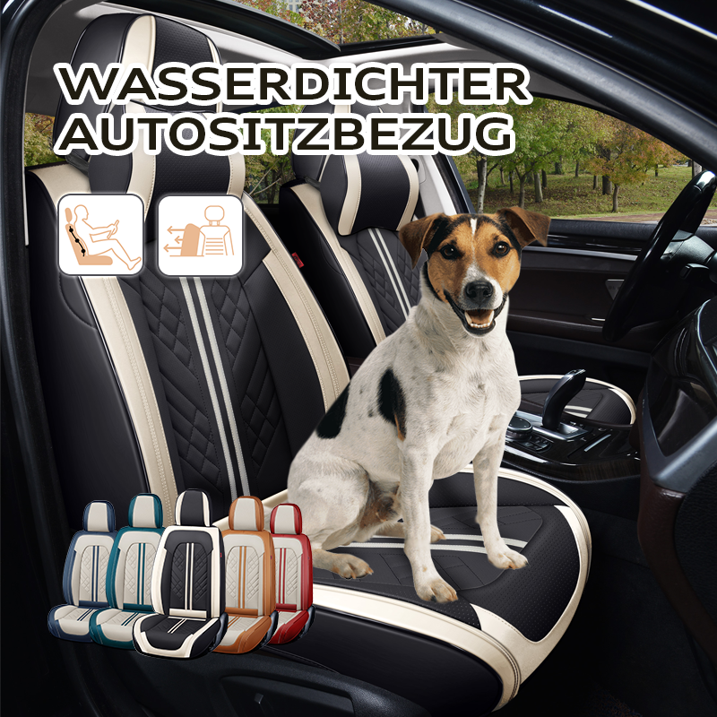 Alexcar Zetas Komplett-Set Universeller Atmungsaktiver Wasserdichter Fahrzeug-Lederbezug für Autos, SUVs, Pickup-Trucks