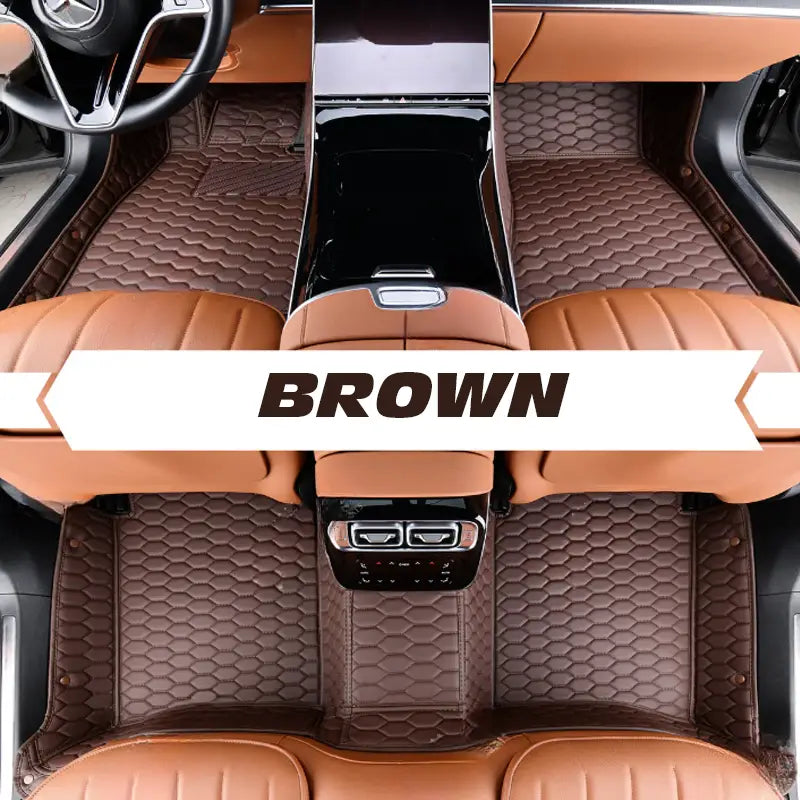 DriveMax Leather Floor Mats Covers | Heavy Duty, Universal Fit Floor Mats for Cars, SUVs, and Trucks