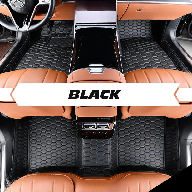 DriveMax Leather Floor Mats Covers | Heavy Duty, Universal Fit Floor Mats for Cars, SUVs, and Trucks