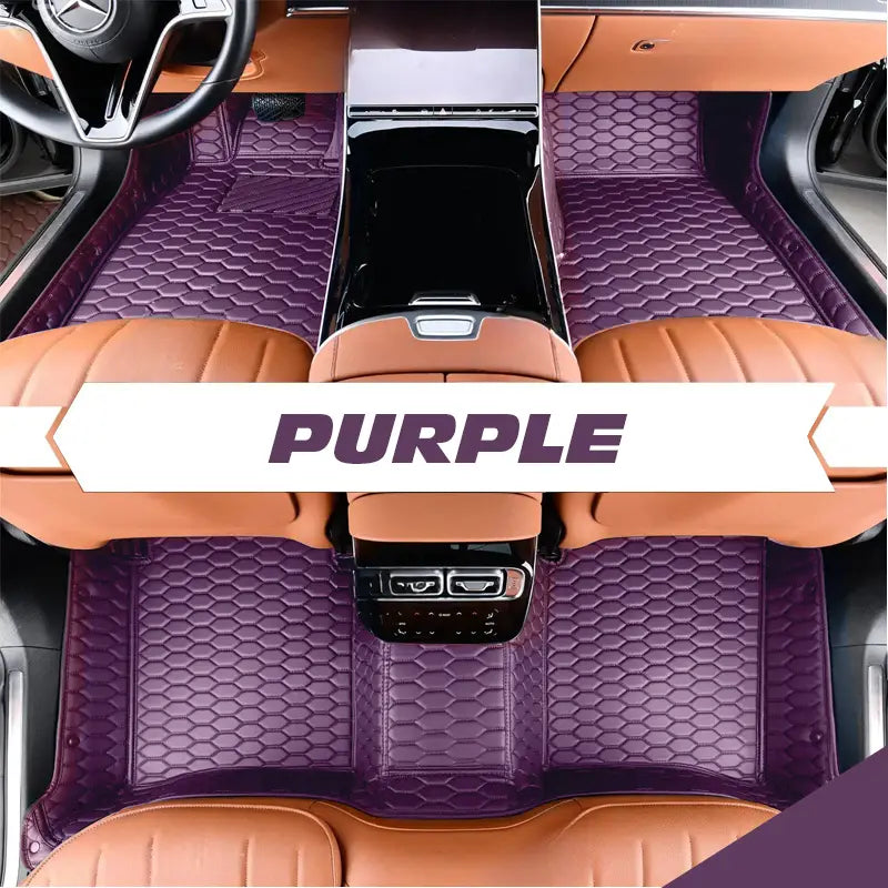DriveMax Leather Floor Mats Covers | Heavy Duty, Universal Fit Floor Mats for Cars, SUVs, and Trucks