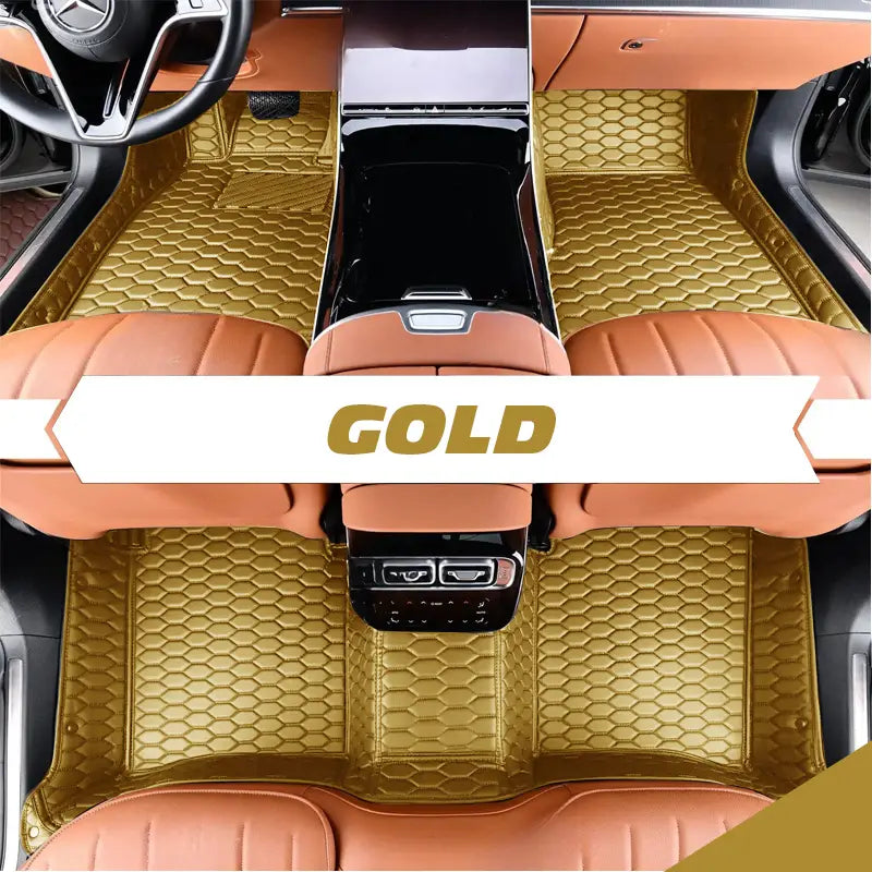DriveMax Leather Floor Mats Covers | Heavy Duty, Universal Fit Floor Mats for Cars, SUVs, and Trucks