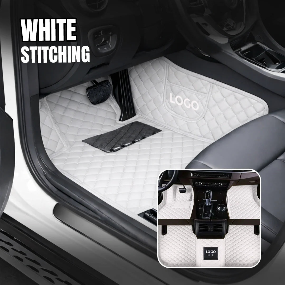 Elvie 2026 Premium 5-Layer Leather Custom Floor Mats for Cars