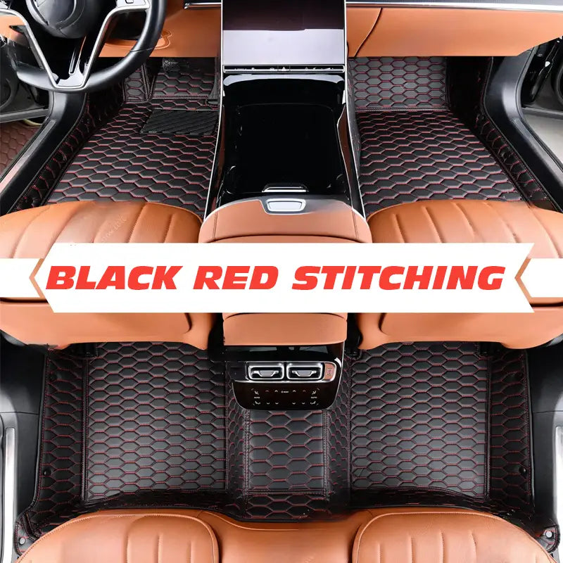 DriveMax Leather Floor Mats Covers | Heavy Duty, Universal Fit Floor Mats for Cars, SUVs, and Trucks