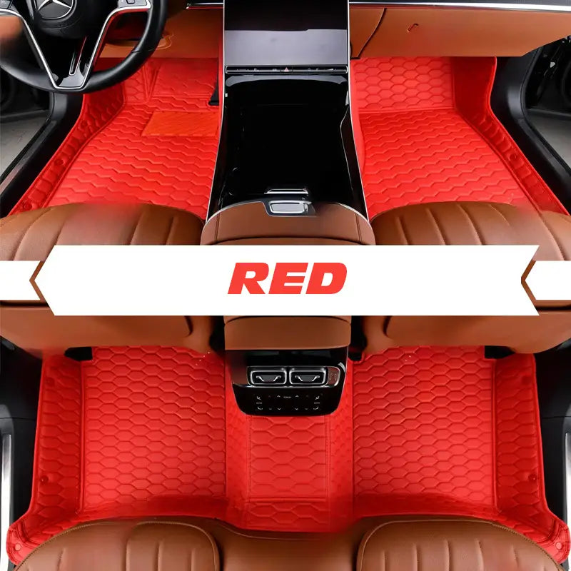 DriveMax Leather Floor Mats Covers | Heavy Duty, Universal Fit Floor Mats for Cars, SUVs, and Trucks