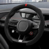 Suede Steering Wheel Cover – Anti-Slip, Ultra-Thin, 4-Season Universal Fit for D-Shaped Wheels (VW, BMW, etc.)