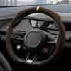 Suede Steering Wheel Cover – Anti-Slip, Ultra-Thin, 4-Season Universal Fit for D-Shaped Wheels (VW, BMW, etc.)