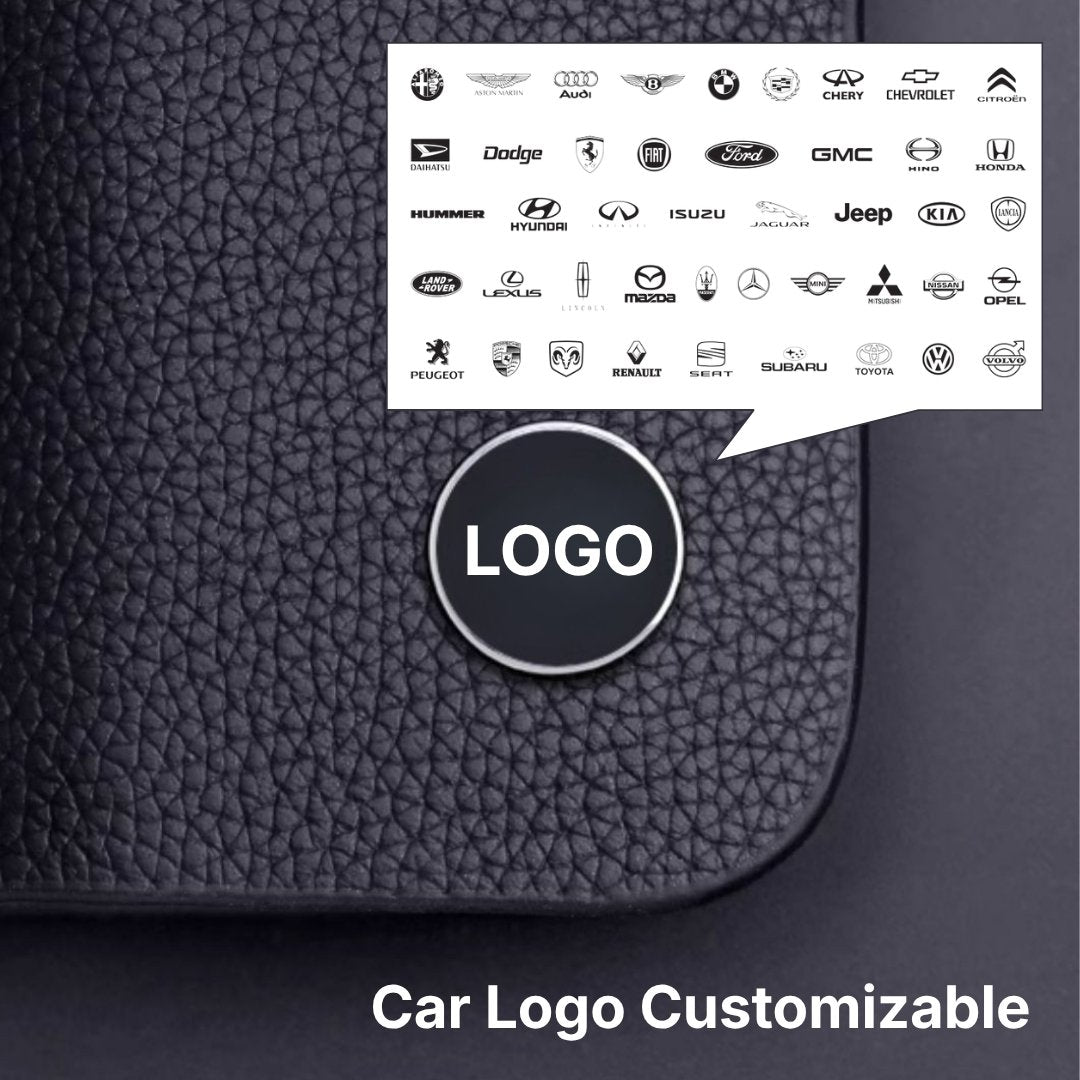Genuine Leather Logo Customizable Car Fob Case with Keychain