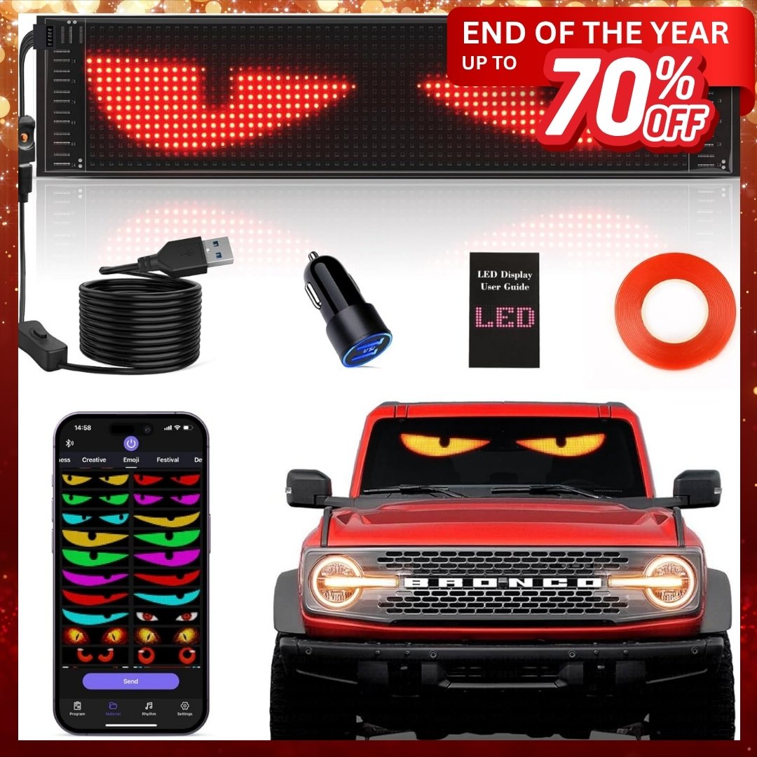 Devil Eyes Light for Cars - Colorful LED Display for Car Windows