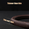 Geni Ultra-thin Steering Wheel Cover | Anti-slip, Sweat-absorbing, Soft Leather Pattern Round Handlebar Cover
