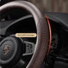 Geni Ultra-thin Steering Wheel Cover | Anti-slip, Sweat-absorbing, Soft Leather Pattern Round Handlebar Cover