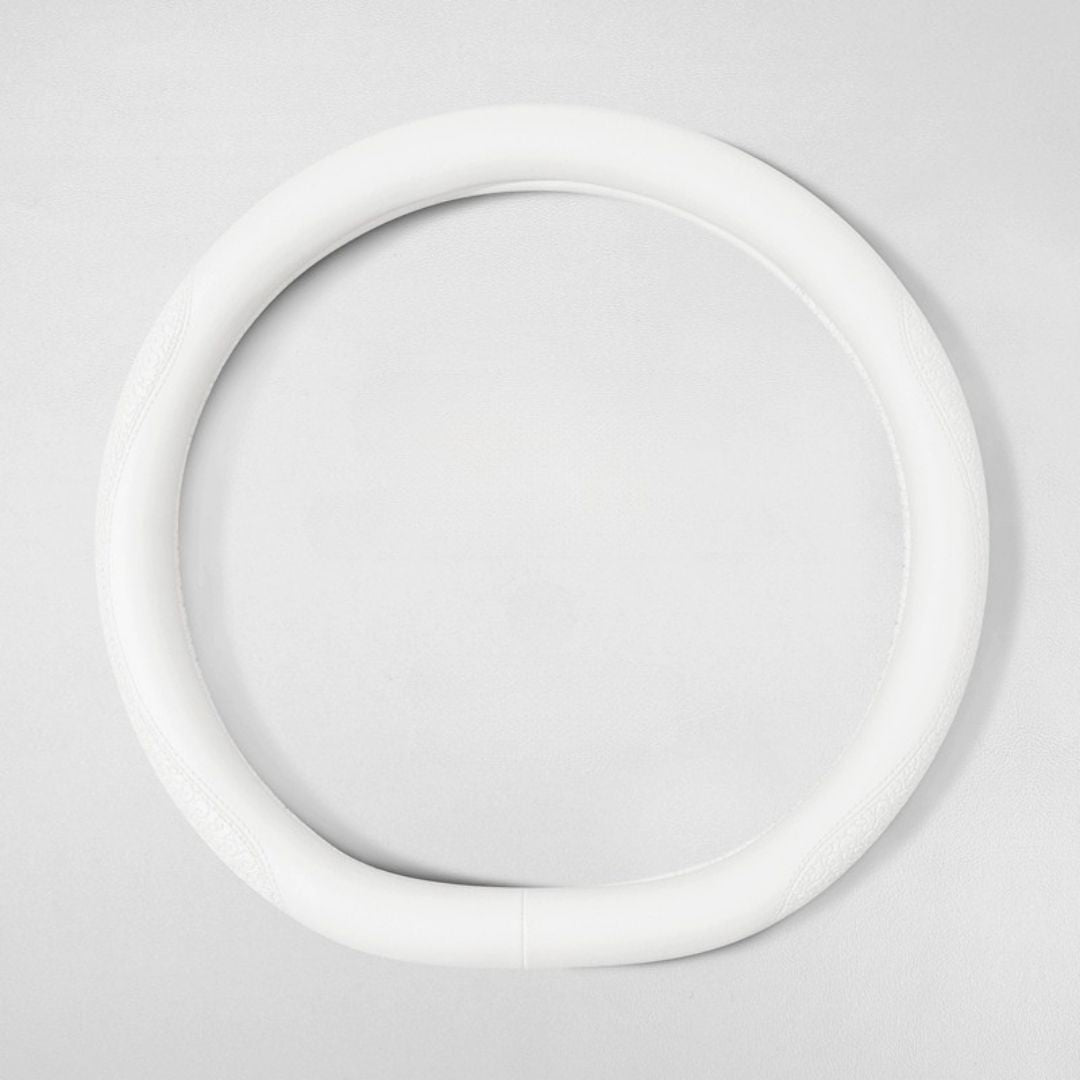 Geni Ultra-thin Steering Wheel Cover | Anti-slip, Sweat-absorbing, Soft Leather Pattern Round Handlebar Cover