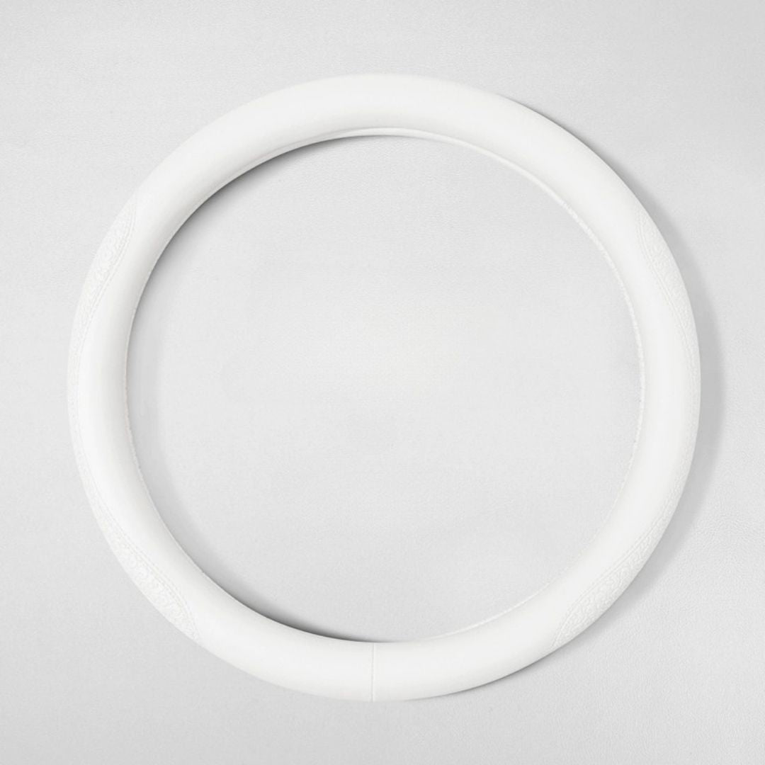 Geni Ultra-thin Steering Wheel Cover | Anti-slip, Sweat-absorbing, Soft Leather Pattern Round Handlebar Cover