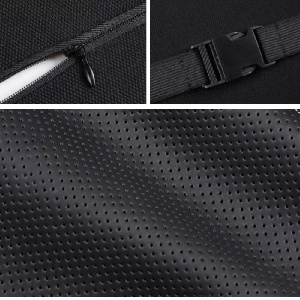 Logo Customizable Memory Foam Car Seat Cushion – Ergonomic Neck & Lumbar Support Set