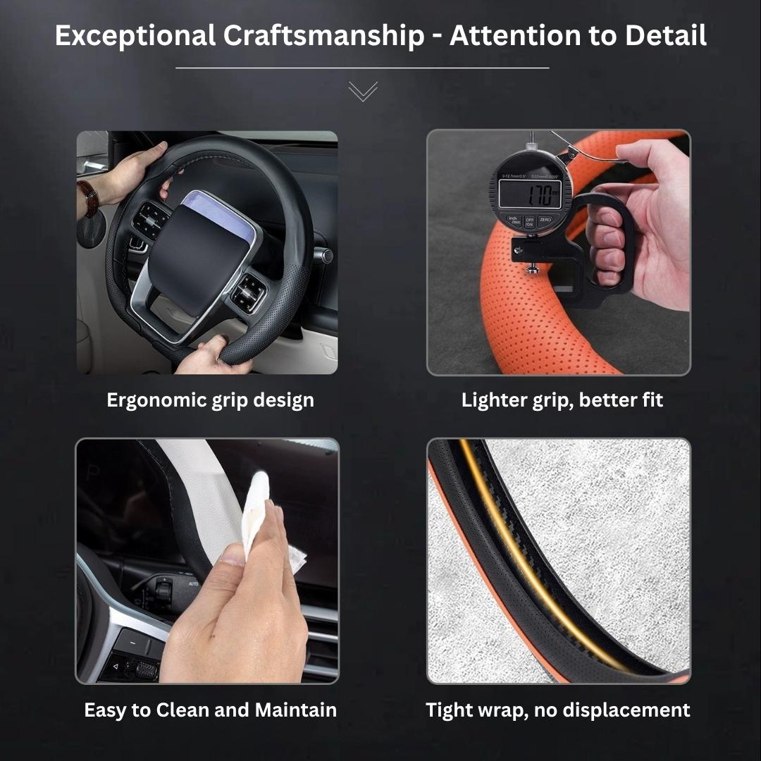 All-Season Universal Ultra-thin, Breathable, Non-slip and Sweat-absorbing Car Steering Wheel Cover