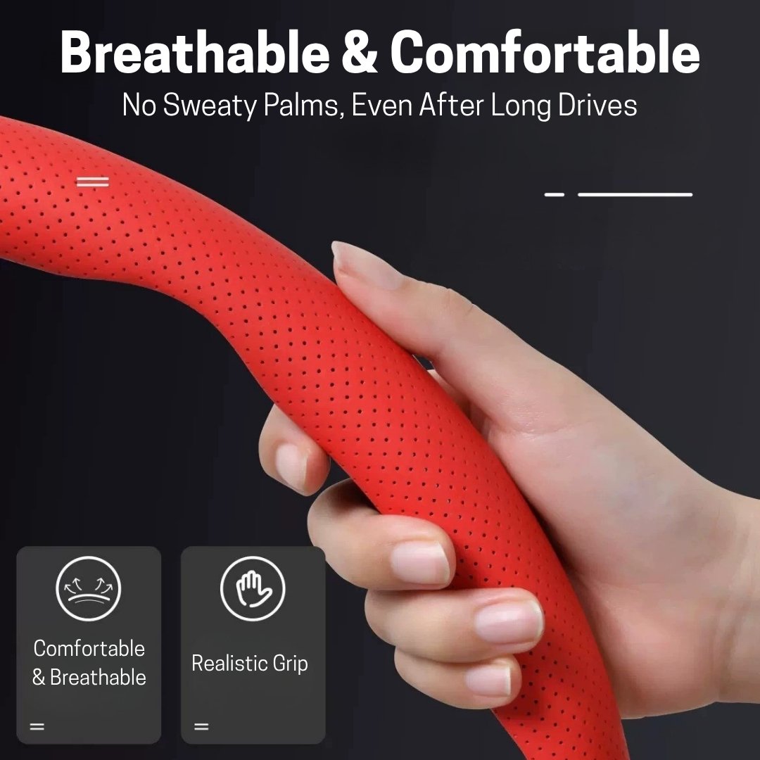 All-Season Universal Ultra-thin, Breathable, Non-slip and Sweat-absorbing Car Steering Wheel Cover