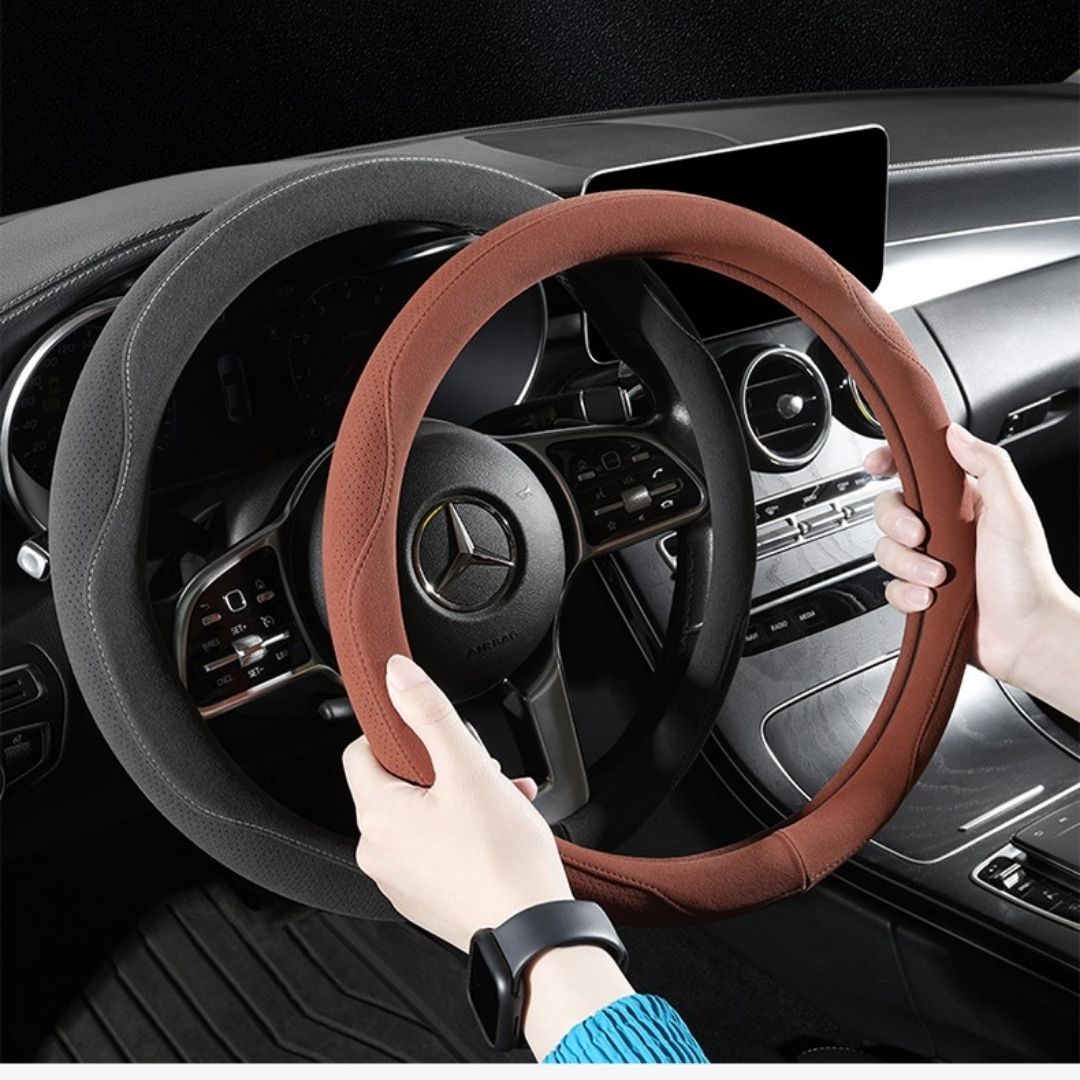 KOVA Suede Car Handle Cover – 2024, Non-Slip, Sweat-Absorbing, Fits All