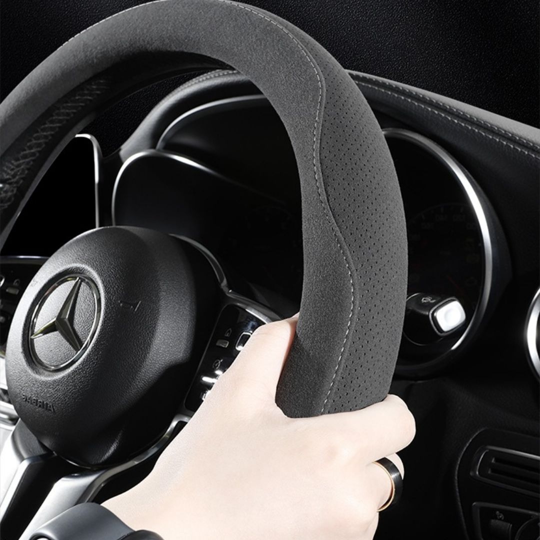 KOVA Suede Car Handle Cover – 2024, Non-Slip, Sweat-Absorbing, Fits All