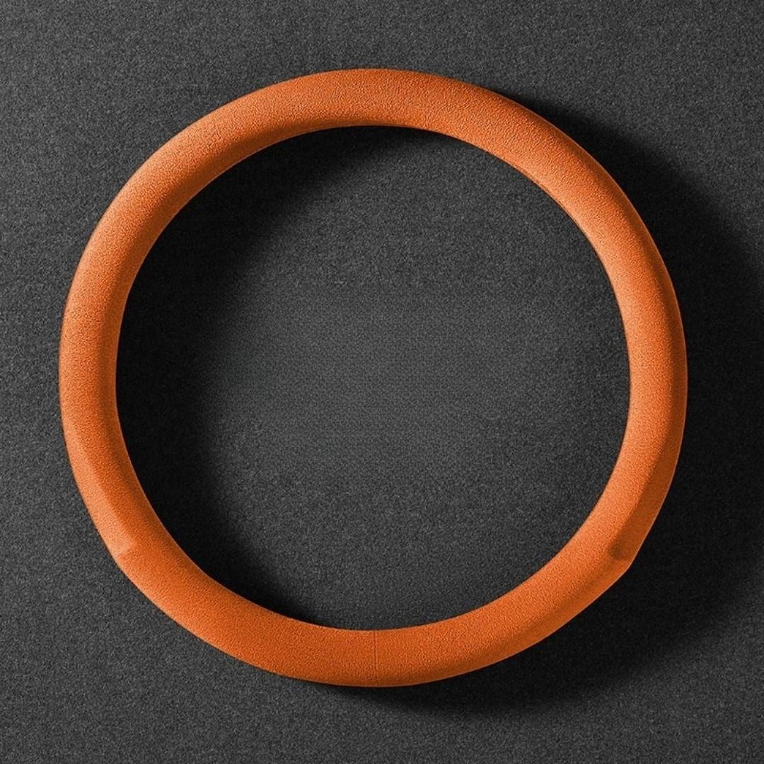 Dedicated Suede Steering Wheel Cover | Anti-Slip & Sweat-Absorbing