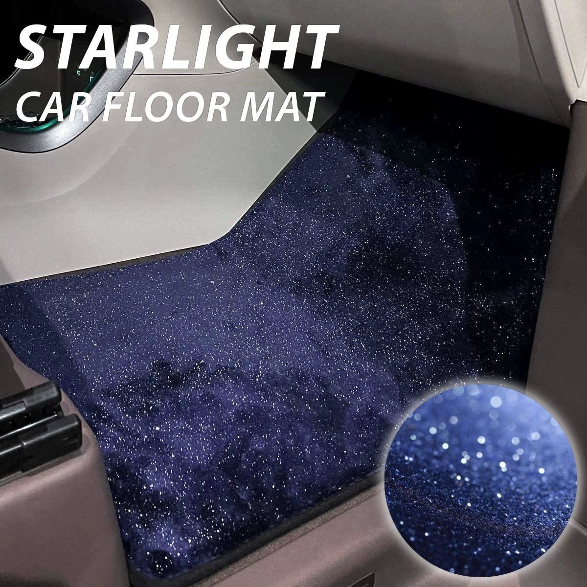 Starlight Car Floor Mat, Gypsophila Style, Easy to Clean