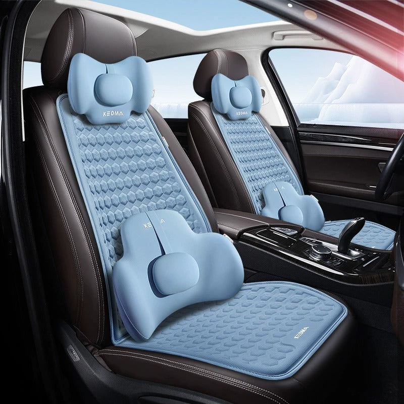 Summer Cool Car Cushion Set, High-Elastic Breathable Gel Cushion