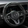 Crystal Peach Carbon Fiber High-Grade Anti-Slip Car Steering Wheel Cover