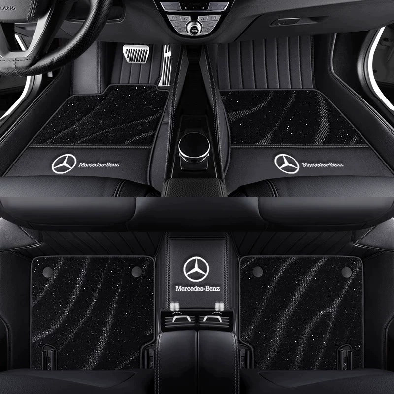 Fully Enveloping Leather Car Floor Mats - Logo Customizable