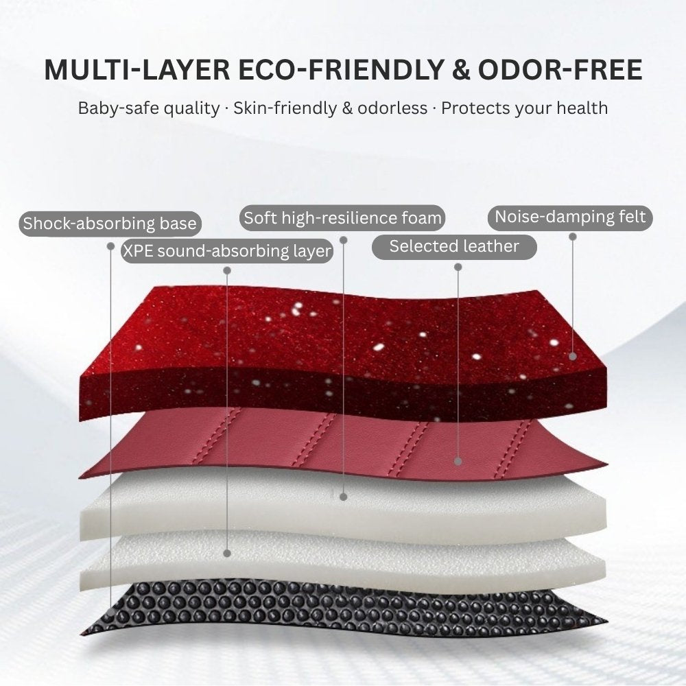 Starlise Sparkle Full-enclosed Leather Car Floor Mats - Logo Customizable