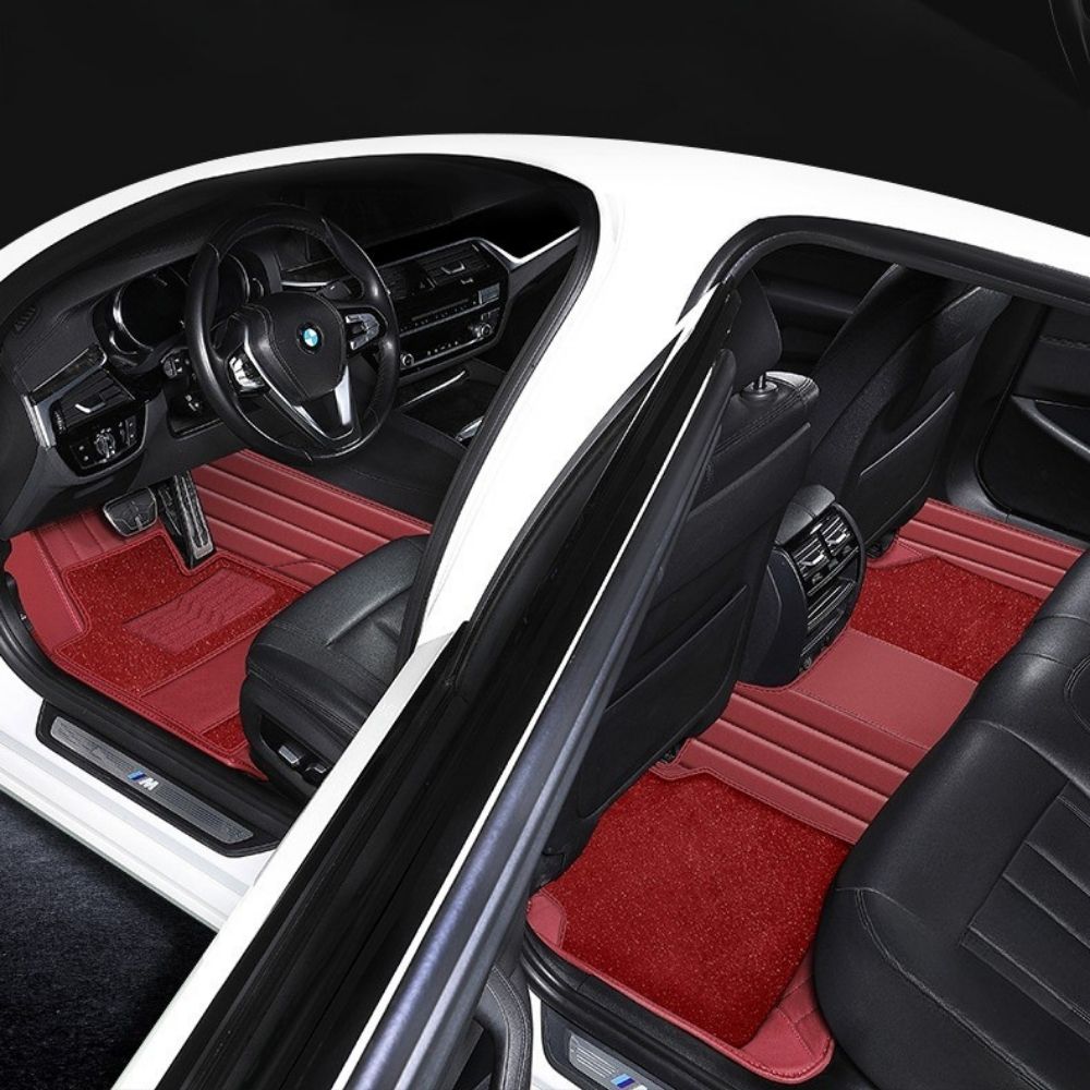 Starlise Sparkle Full-enclosed Leather Car Floor Mats - Logo Customizable