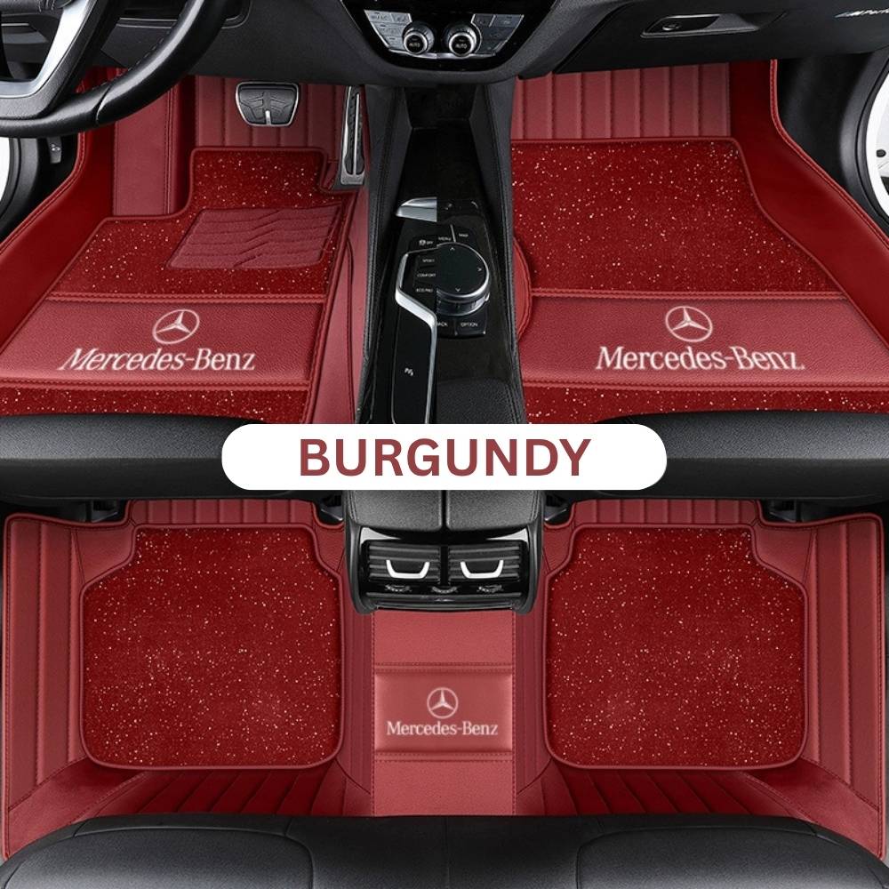 Starlise Sparkle Full-enclosed Leather Car Floor Mats - Logo Customizable