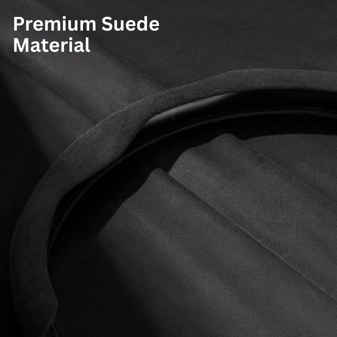 Suede Steering Wheel Cover – Anti-Slip, Ultra-Thin, 4-Season Universal Fit for D-Shaped Wheels (VW, BMW, etc.)