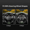 Suede Steering Wheel Cover – Anti-Slip, Ultra-Thin, 4-Season Universal Fit for D-Shaped Wheels (VW, BMW, etc.)