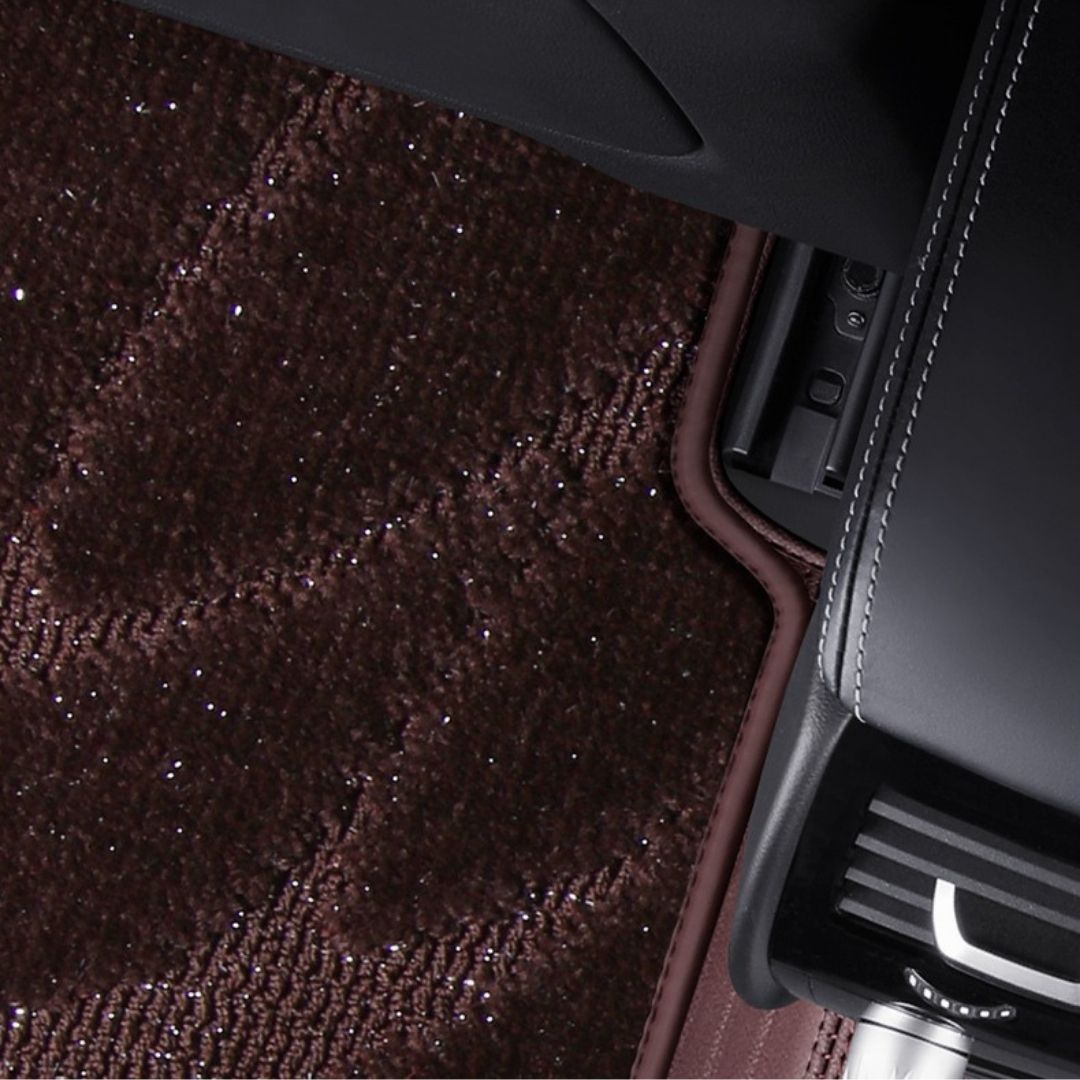 Fully Enveloping Leather Car Floor Mats - Logo Customizable
