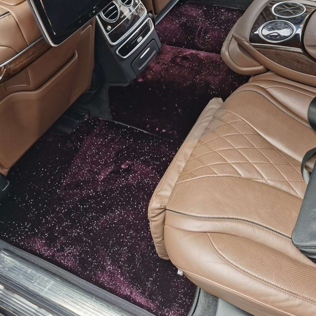 Starlight Car Floor Mat, Gypsophila Style, Easy to Clean