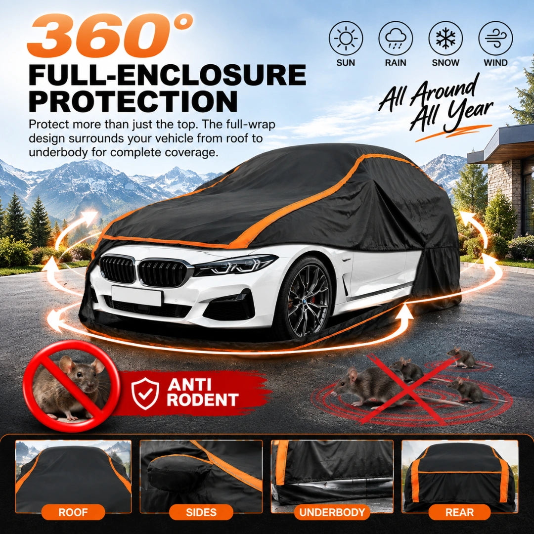 720D 2-in-1 Full Enclosed Car Cover