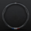 Anti Slip 3D Embossed Carbon Fiber Leather Car Steering Wheel Cover Universal Fit